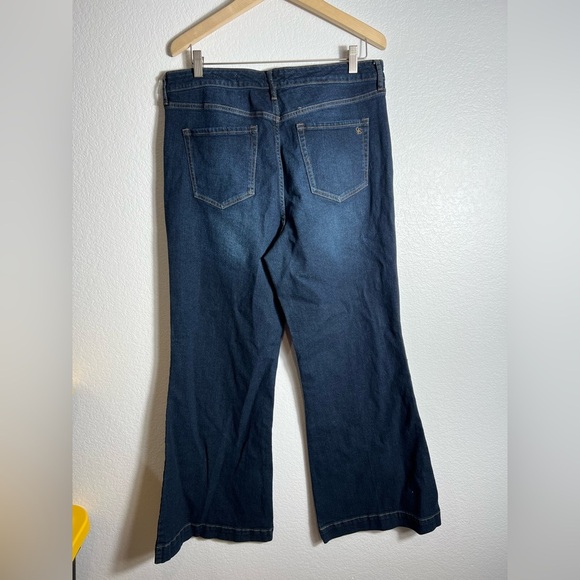 NWOT Jessica Simpson True Love Wide Leg Trouser Jeans Dark Wash - Picture 3 of 5